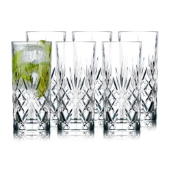 Lyngby Glas 6 Vasos alargados Melodia 36 cl, Cristal Transparente Hot