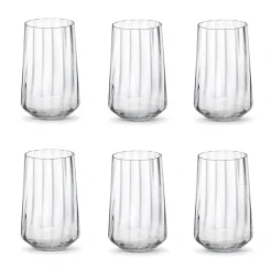 Georg Jensen Vasos De Agua<6 Vasos altos Bernadotte 38 cl, Cristalino Transparente