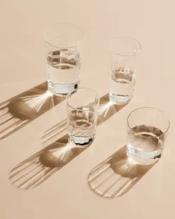 HAY Vasos De Agua<4 Vasos Angle, Medium 10 cm Transparente