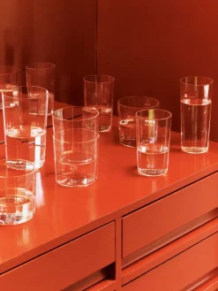 HAY Vasos De Agua<4 Vasos Angle, Medium 10 cm Transparente