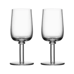 Kosta Boda 2 Vasos con pie ie Viva 25 cl, Klar Transparente Sale