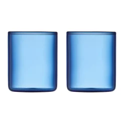 Lyngby Glas 2 Vasos de chupito Torino 6 cl, Blue Azul New