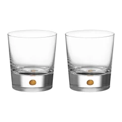 Orrefors 2 Vasos Intermezzo doble old fashioned 40 cl, Oro Color dorado New