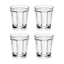 Serax Tazas De Ponche Navideño|Tazas De Espresso<4 Vasos para espresso Surface 10 cl, Transparente