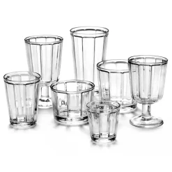 Serax Tazas De Ponche Navideño|Tazas De Espresso<4 Vasos para espresso Surface 10 cl, Transparente