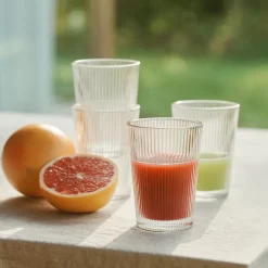 Stelton Vasos De Agua<6 Vasos Pilastro, 24 cl Transparente