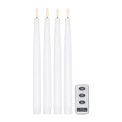 Scandi Essentials 4 Velas LED Bright 28,5 cm con control remoto, Blanco Sale