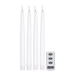 Scandi Essentials 4 Velas LED Bright 28,5 cm con control remoto, Blanco Sale