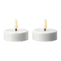 Scandi Essentials 2 Velas LED Bright Ø5,8 cm, White Blanco Outlet