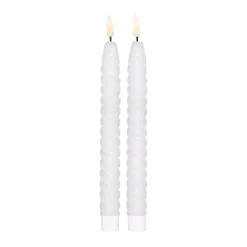 Scandi Essentials 2 Velas LED Twisted 25 cm, Blanco Sale