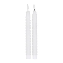 Scandi Essentials 2 Velas LED Twisted 25 cm, Blanco Sale