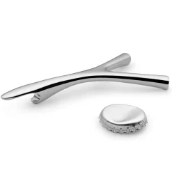 Alessi Abrebotellas<Abrebotellas Virgula Divina, acero inoxidable Plateado