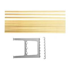Essem Design Accesorio banco Nostalgi 100 cm, Abedul-aluminio MarrónPlateado Best