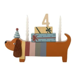 Bloomingville Decoración Infantil|Decoración Infantil<Adorno Charlie Birthday 28 cm, Brown-multi Marrón