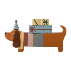Bloomingville Decoración Infantil|Decoración Infantil<Adorno Charlie Birthday 28 cm, Brown-multi Marrón