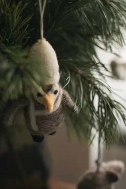 DBKD Decoración Navideña<Adorno colgante Hanging penguin, Beige-blanco BeigeBlanco
