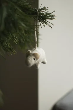 DBKD Adorno colgante Hanging pig, Blanco Discount