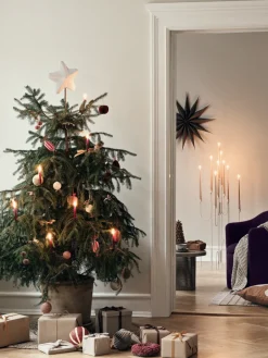 Broste Copenhagen Adorno de navidad Venok Estrella Ø70 cm, Fungi Marrón New