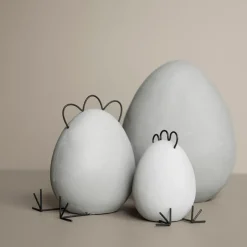 DBKD Decoración De Pascua<Adorno de pascua Heavy Hen hormigón, grande Gris