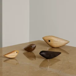 Warm Nordic Figuras Decorativas De Madera<Adorno Twirling Bird S, Teca Marrón