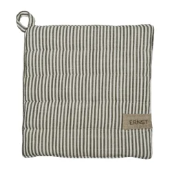 ERNST Manoplas De Horno Y Agarradores|Manoplas De Horno Y Agarradores<Agarradera a rayas 23x25 cm, Salvia-blanco VerdeBlanco