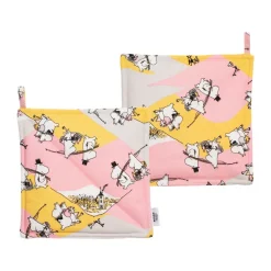 Moomin Arabia Manoplas De Horno Y Agarradores|Manoplas De Horno Y Agarradores<Agarraderas Moomin Family Time 2-pack, 22x22 cm Multi
