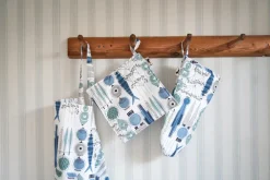 Almedahls Manoplas De Horno Y Agarradores|Manoplas De Horno Y Agarradores<Agarrador Picknick 23x23 cm estampado pequeño, Azul-beige AzulBeige