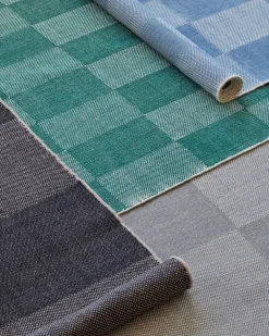 HAY Alfombra Check S, Light blue 170x240 cm Azul