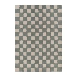 Scandi Living Alfombras Tejidas Y De Algodón<Alfombra Checker Play 170x240 cm, Sage Verde