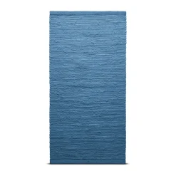 Rug Solid Alfombra Cotton 75x200 cm, Pacific Azul Best
