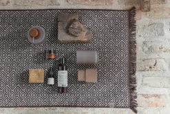 Mette Ditmer Alfombra de baño Morocco 50x80 cm, Chocolate-off-white Marrón New