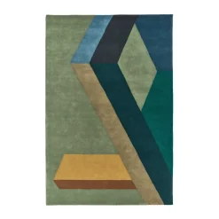 NJRD Alfombra de lana ASPEKT Pavilion Petroleum, 170x240 cm Verde New