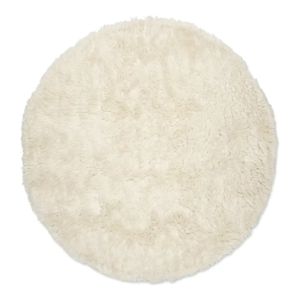 Classic Collection Alfombra de lana Cloudy Ø160 cm, natural Blanco Sale