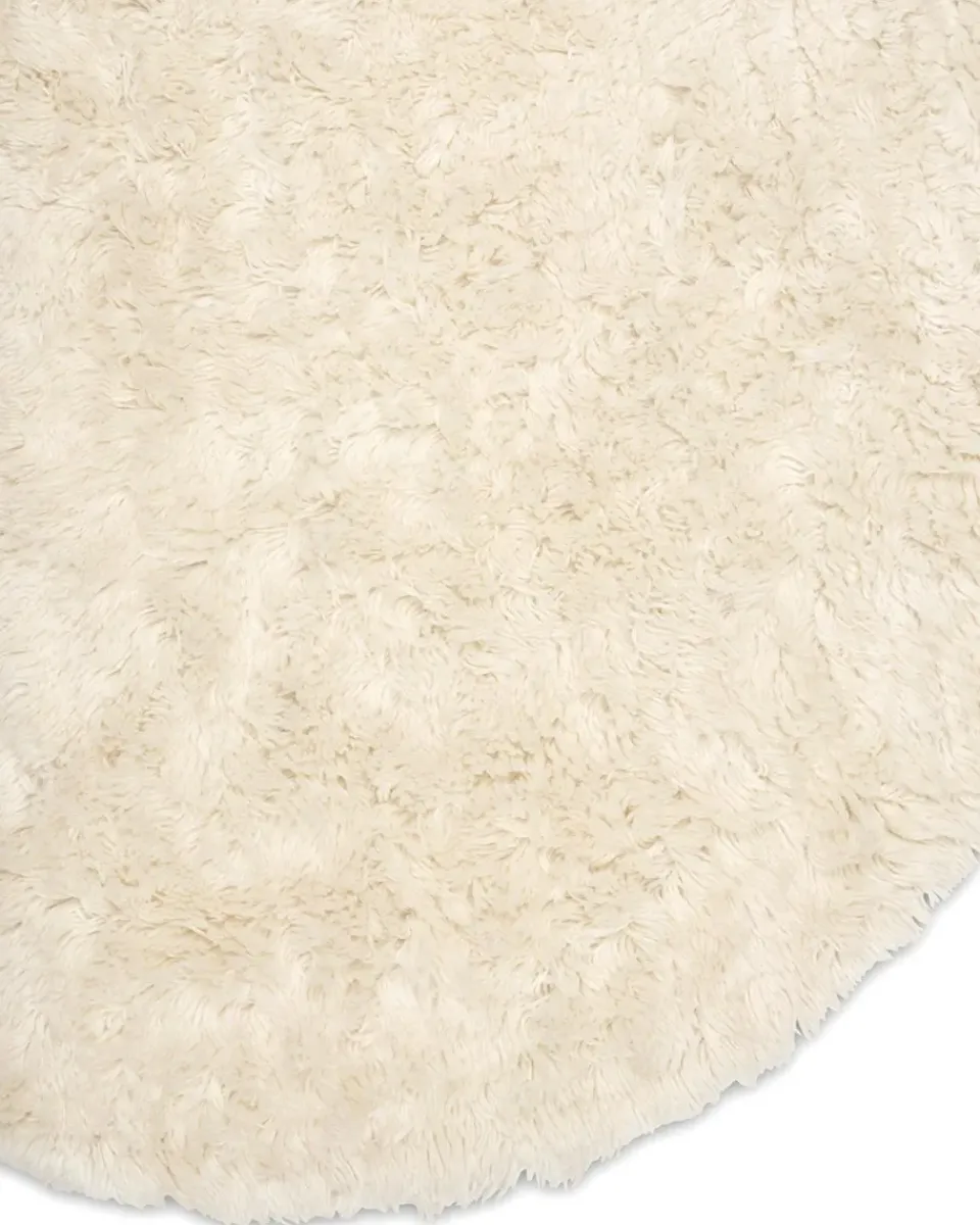 Classic Collection Alfombra de lana Cloudy Ø160 cm, natural Blanco Sale