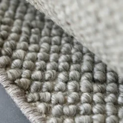 Scandi Living Alfombra de lana Flock natural, 200x300 cm Gris