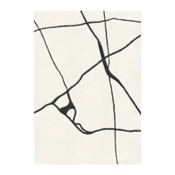 Layered Alfombras De Lana<Alfombra de lana Gute, Black and white 250x350 cm BlancoNegro