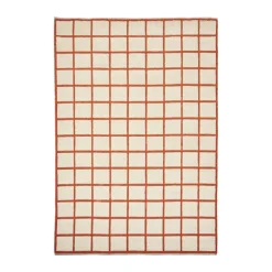 Scandi Living Alfombras De Lana<Alfombra de lana Pasture blanco natural/óxido, 200x300 cm BlancoNaranja