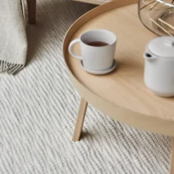 Scandi Living Alfombra de lana Pebble , 200x300 cm Blanco Sale