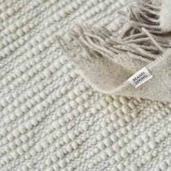 Scandi Living Alfombra de lana Pebble , 200x300 cm Blanco Sale