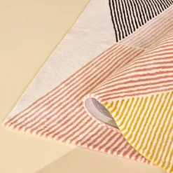 NJRD Alfombra de lana Rectangles rosa, 200x300 cm Multi Discount