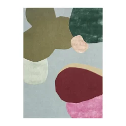 Layered Alfombra de lana Sleeping Flower, 180x270 cm Azul Online