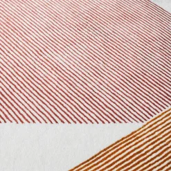 NJRD Alfombra de lana Stripes rosa, 200x300 cm Multi