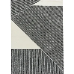NJRD Alfombras De Lana<Alfombra de lana Stripes blanco natural, 200x300 cm GrisNegroBlanco