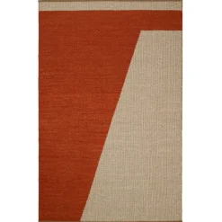 Chhatwal & Jonsson Alfombra de lana Una 180x270 cm, Rust-beige-off white Rojo Hot