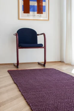 Mette Ditmer Alfombras De Yute Y Fibras Naturales<Alfombra de pasillo Notes 70x150 cm, Wine Rojo