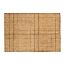 Dixie Alfombras De Yute Y Fibras Naturales<Alfombra de yute Freja a cuadros 160x230 cm, Natural-dark grey MarrónGris
