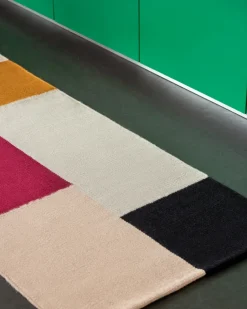 HAY Alfombra Ethan Cook Flat Works 80x250 cm, Double stack BeigeRojo Sale