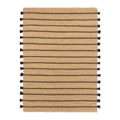 Broste Copenhagen Alfombras De Yute Y Fibras Naturales|Alfombras Tejidas Y De Algodón<Alfombra Ezra 140x200 cm, Natural-black BeigeNegro