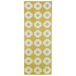 Brita Sweden Alfombras De Pasillo|Alfombras De Exterior<Alfombra Flower sun, 70 x 200 cm Amarillo