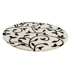 Etol Design Alfombras Redondas<Alfombra Grow blanco-negro redonda, Ø 180 cm NegroBlanco